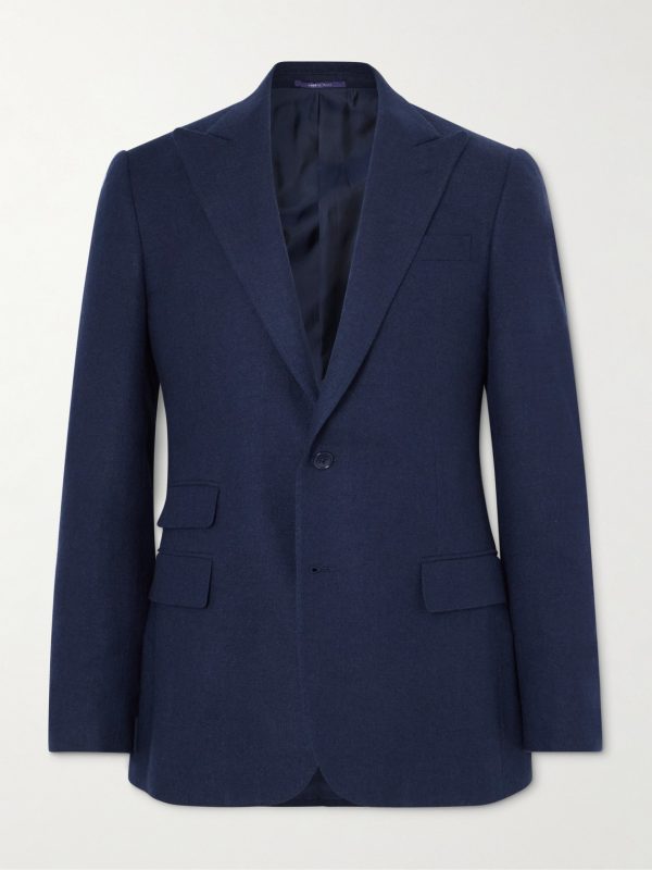 Kent Slim-Fit Herringbone Wool, Silk and Cashmere-Blend Suit Jacket