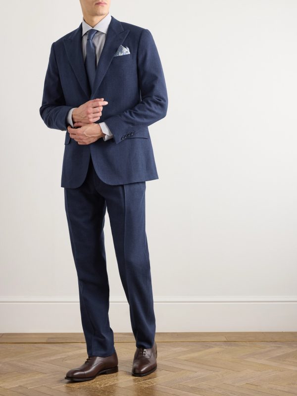 Kent Slim-Fit Herringbone Wool, Silk and Cashmere-Blend Suit Jacket - OU