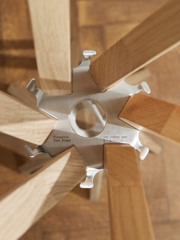Pirouette Oak and Aluminium Coat Stand - CU Pirouette Oak and Aluminium Coat Stand - CU