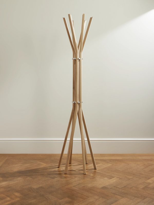 Pirouette Oak and Aluminium Coat Stand Pirouette Oak and Aluminium Coat Stand