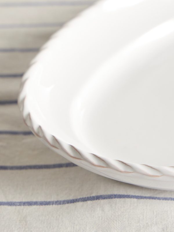 Rope Edge Stoneware Platter - CU