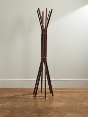 Pirouette Walnut and Aluminium Coat Stand