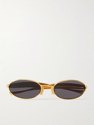 Sardine Oval-Frame Gold-Tone Sunglasses
