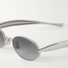 Sardine Oval-Frame Silver-Tone Sunglasses - CU