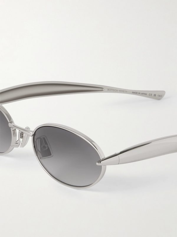 Sardine Oval-Frame Silver-Tone Sunglasses - CU