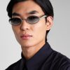 Sardine Oval-Frame Silver-Tone Sunglasses - OU