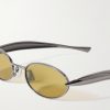 Sardine Oval-Frame Gunmetal-Tone Sunglasses - CU