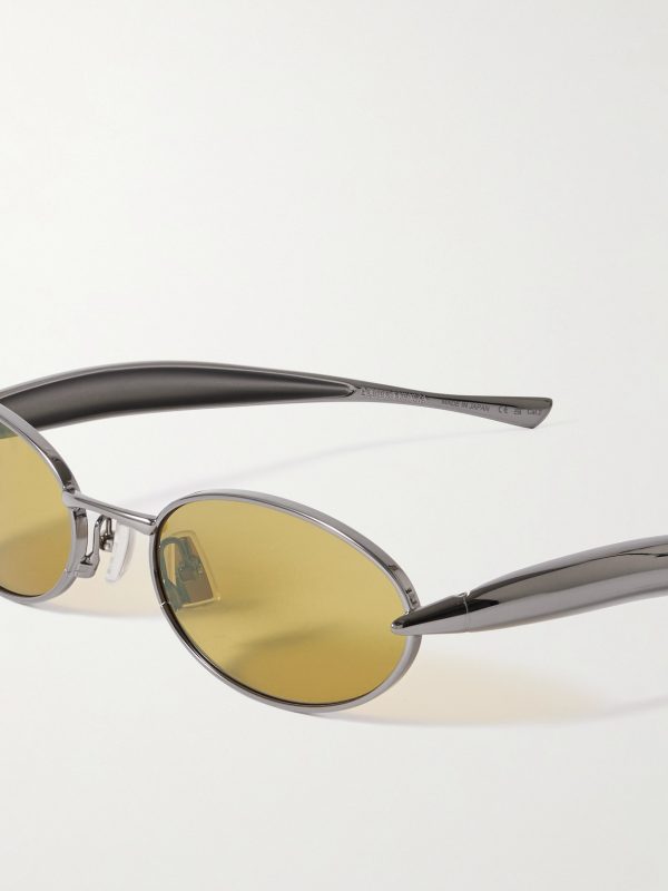 Sardine Oval-Frame Gunmetal-Tone Sunglasses - CU