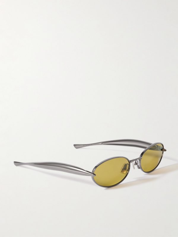 Sardine Oval-Frame Gunmetal-Tone Sunglasses - FR