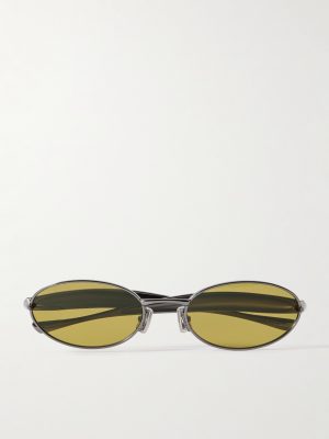 Sardine Oval-Frame Gunmetal-Tone Sunglasses