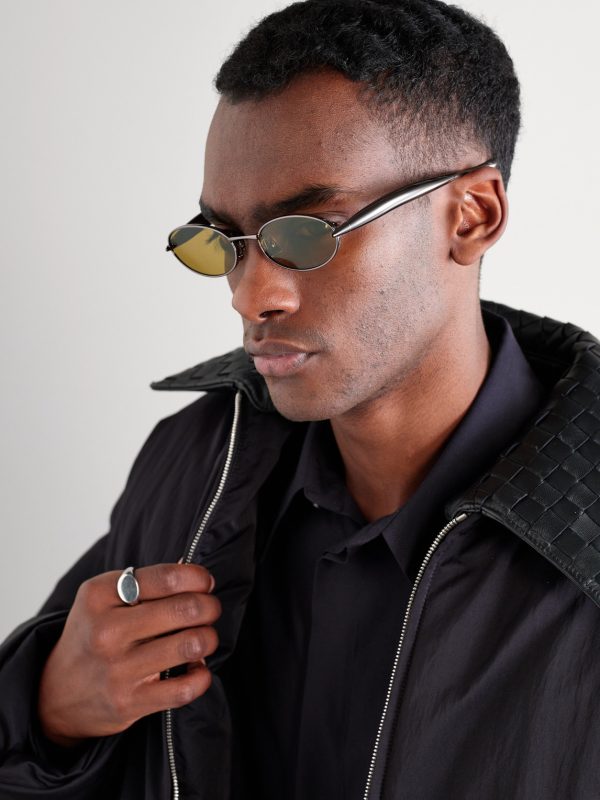 Sardine Oval-Frame Gunmetal-Tone Sunglasses - OU
