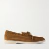 Sea-Sail Walk Leather-Trimmed Suede Boat Shoes