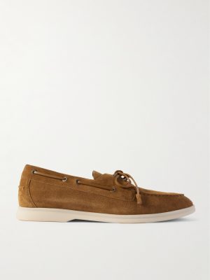 Sea-Sail Walk Leather-Trimmed Suede Boat Shoes Sea-Sail Walk Leather-Trimmed Suede Boat Shoes