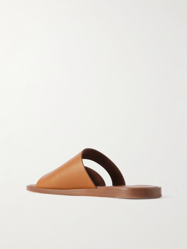 Pilat Plain Walk Cutout Leather Sandals - BK Pilat Plain Walk Cutout Leather Sandals - BK