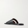 Pilat Plain Walk Cutout Leather Sandals - BK Pilat Plain Walk Cutout Leather Sandals - BK