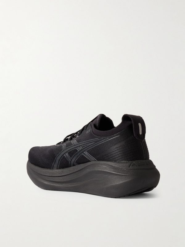 GEL-NIMBUS® 27 Rubber-Trimmed Mesh Running Sneakers - BK