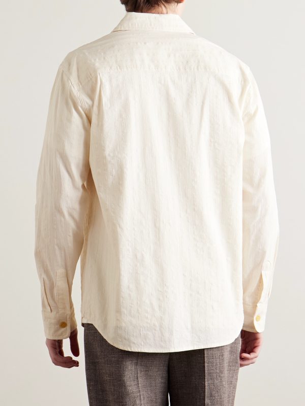 Field Striped Tumbled Cotton and Linen-Blend Shirt - BK