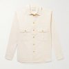Field Striped Tumbled Cotton and Linen-Blend Shirt