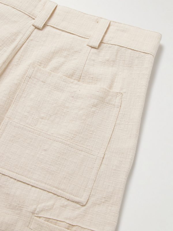 Garden Straight-Leg Slub Cotton-Canvas Trousers - CU Garden Straight-Leg Slub Cotton-Canvas Trousers - CU