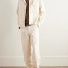 Garden Straight-Leg Slub Cotton-Canvas Trousers - OU Garden Straight-Leg Slub Cotton-Canvas Trousers - OU
