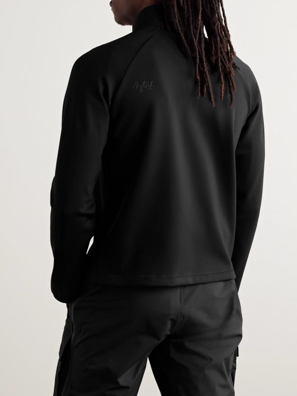 Ajax Slim-Fit Stretch-Jersey Zip-Up Ski Mid-Layer - BK Ajax Slim-Fit Stretch-Jersey Zip-Up Ski Mid-Layer - BK