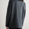 Double-Breasted Unstructured Linen and Wool-Blend Blazer - BK Double-Breasted Unstructured Linen and Wool-Blend Blazer - BK