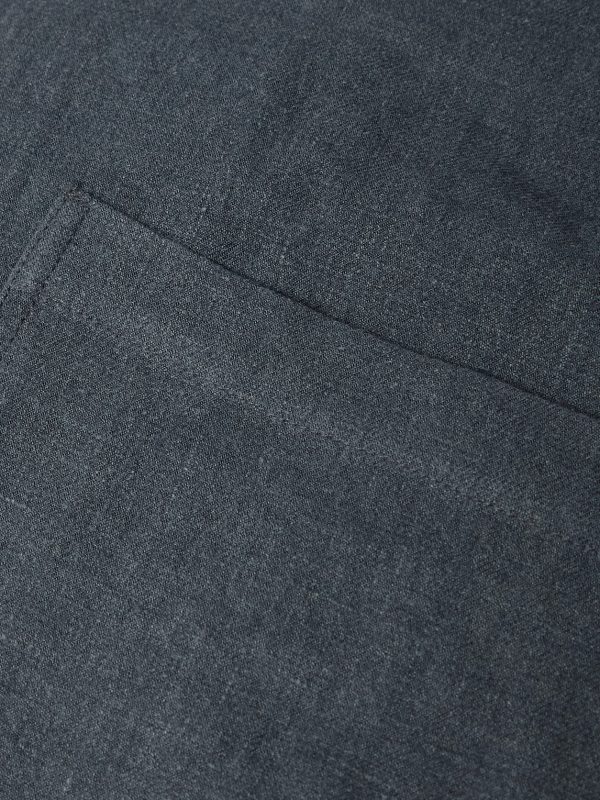 Double-Breasted Unstructured Linen and Wool-Blend Blazer - E1 Double-Breasted Unstructured Linen and Wool-Blend Blazer - E1