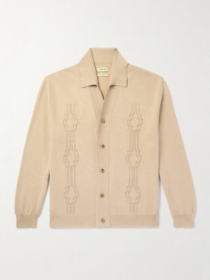 Pointelle-Knit Cotton Cardigan Pointelle-Knit Cotton Cardigan