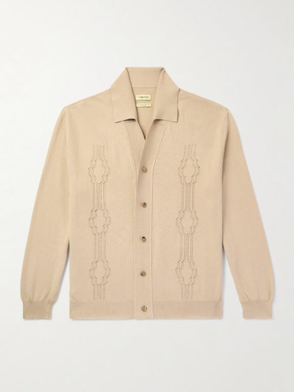 Pointelle-Knit Cotton Cardigan Pointelle-Knit Cotton Cardigan