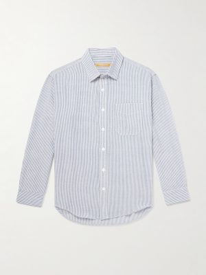OG Oversized Striped Cotton-Blend Seersucker Shirt