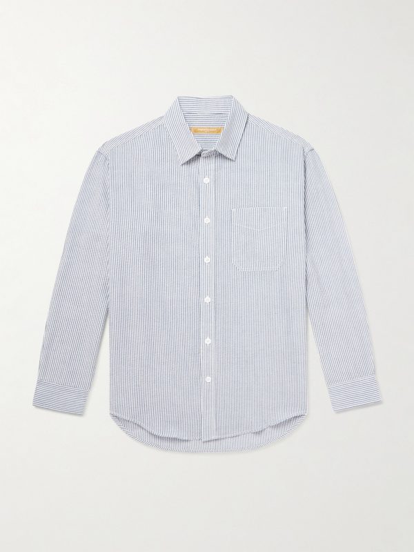 OG Oversized Striped Cotton-Blend Seersucker Shirt