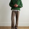 Corduroy-Trimmed Cotton-Blend Jacket - OU Corduroy-Trimmed Cotton-Blend Jacket - OU