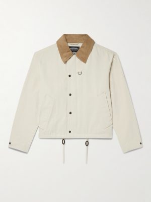 Corduroy-Trimmed Cotton-Blend Jacket Corduroy-Trimmed Cotton-Blend Jacket