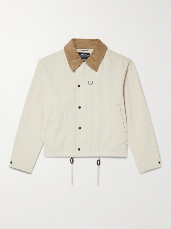Corduroy-Trimmed Cotton-Blend Jacket Corduroy-Trimmed Cotton-Blend Jacket