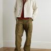 Corduroy-Trimmed Cotton-Blend Jacket - OU Corduroy-Trimmed Cotton-Blend Jacket - OU