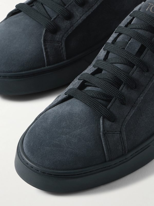 Paneled Rubber-Trimmed Suede Sneakers - CU Paneled Rubber-Trimmed Suede Sneakers - CU