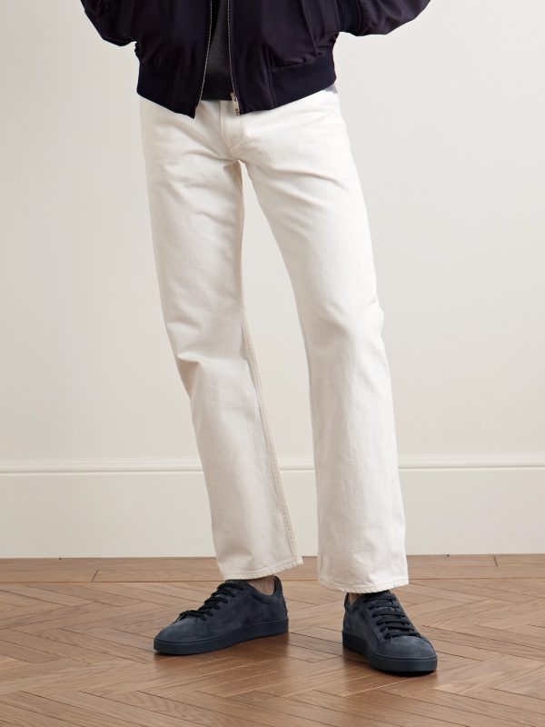 Paneled Rubber-Trimmed Suede Sneakers - OU Paneled Rubber-Trimmed Suede Sneakers - OU