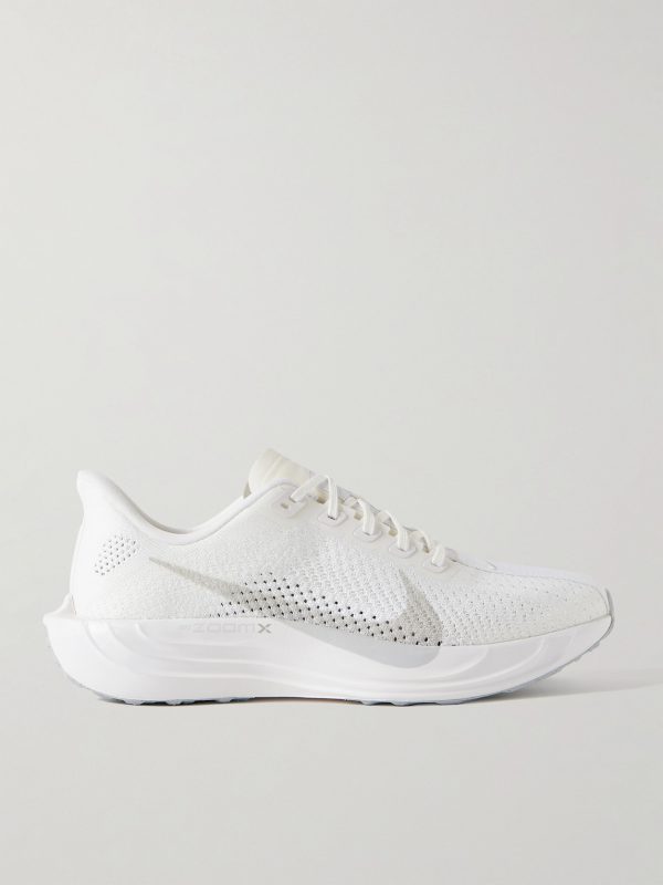 Pegasus Plus Canvas-Trimmed Flyknit Sneakers