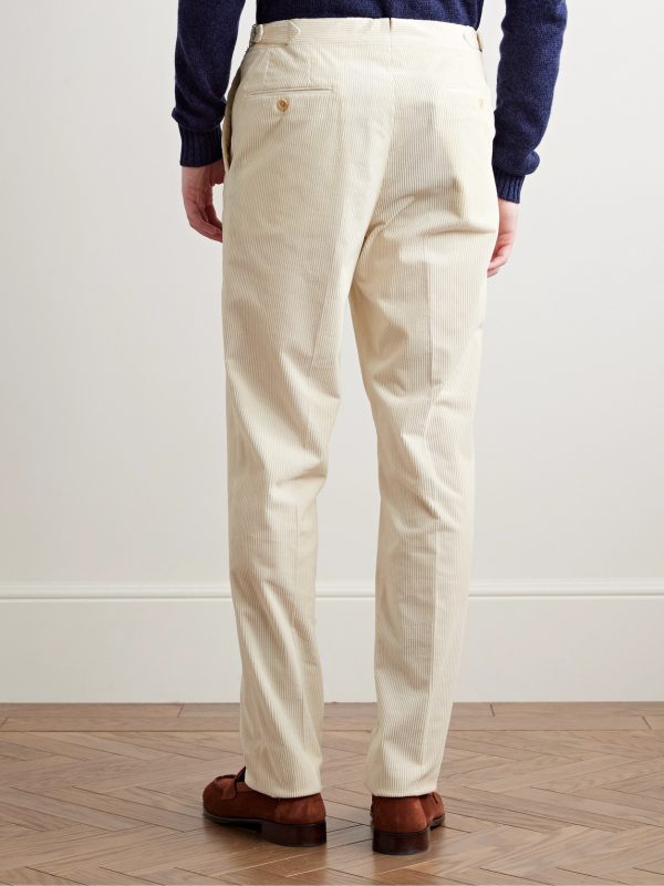 Slim-Fit Cotton-Blend Corduroy Trousers - BK Slim-Fit Cotton-Blend Corduroy Trousers - BK