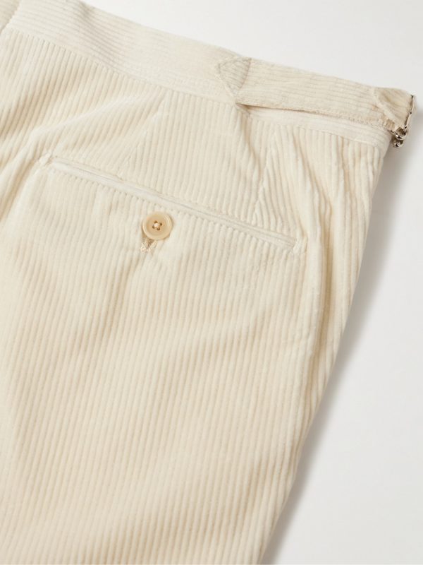 Slim-Fit Cotton-Blend Corduroy Trousers - CU Slim-Fit Cotton-Blend Corduroy Trousers - CU