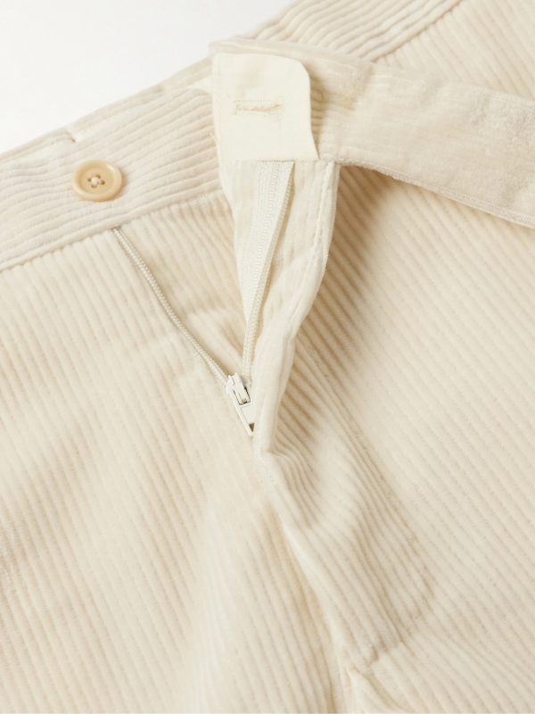 Slim-Fit Cotton-Blend Corduroy Trousers - E1 Slim-Fit Cotton-Blend Corduroy Trousers - E1