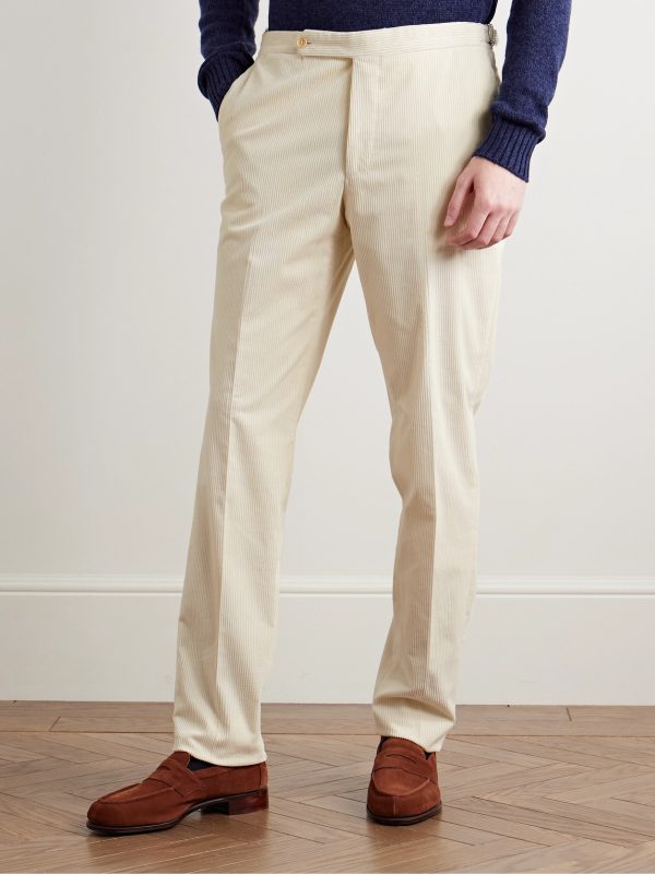 Slim-Fit Cotton-Blend Corduroy Trousers - FR Slim-Fit Cotton-Blend Corduroy Trousers - FR