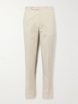 Slim-Fit Cotton-Blend Corduroy Trousers