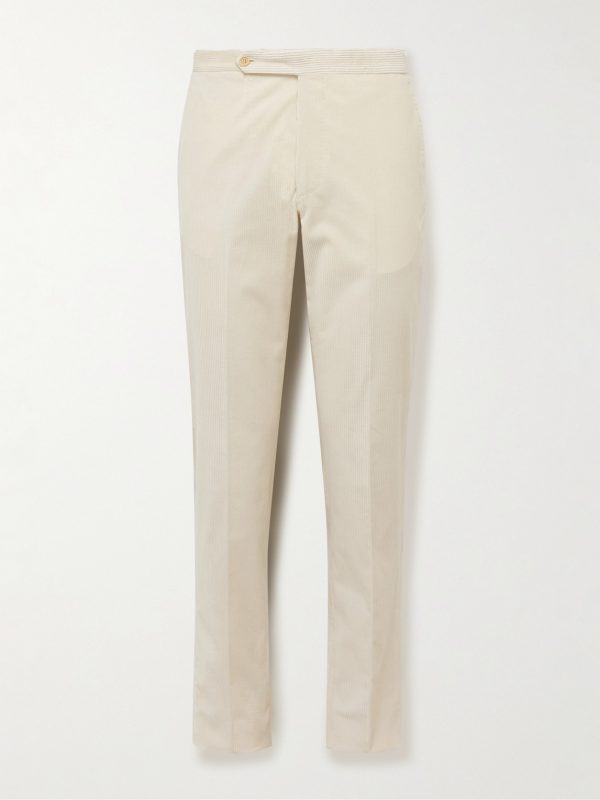 Slim-Fit Cotton-Blend Corduroy Trousers Slim-Fit Cotton-Blend Corduroy Trousers