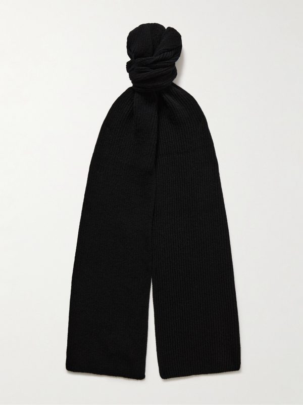 Ribbed Cashmere Scarf
