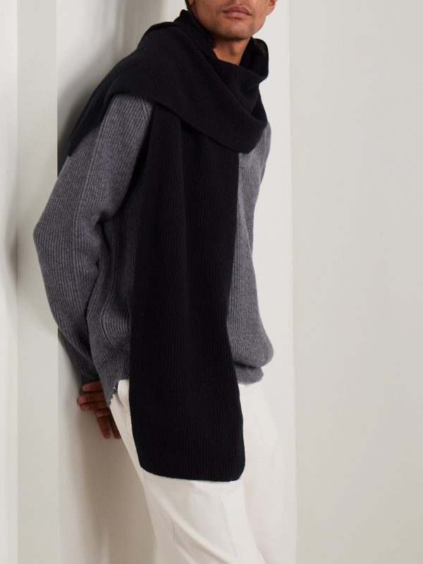 Ribbed Cashmere Scarf - OU