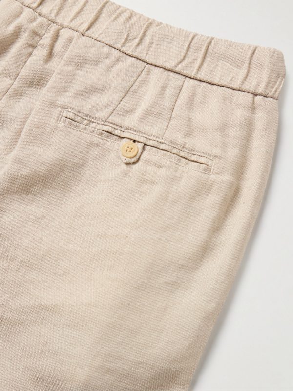 Felipe Straight-Leg Linen and Cotton-Blend Drawstring Shorts - CU Felipe Straight-Leg Linen and Cotton-Blend Drawstring Shorts - CU