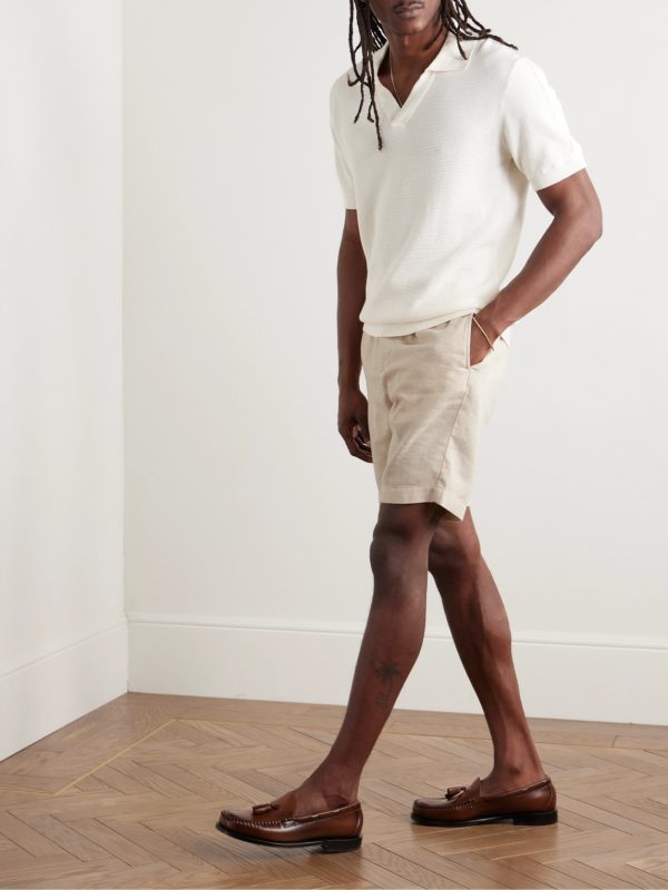 Felipe Straight-Leg Linen and Cotton-Blend Drawstring Shorts - OU Felipe Straight-Leg Linen and Cotton-Blend Drawstring Shorts - OU
