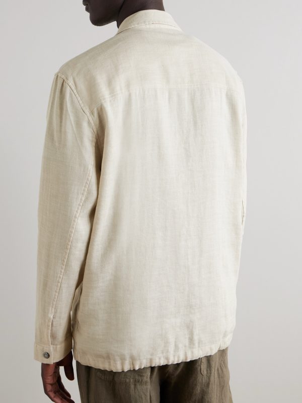Diego Linen and Cotton-Blend Coach Jacket - BK Diego Linen and Cotton-Blend Coach Jacket - BK