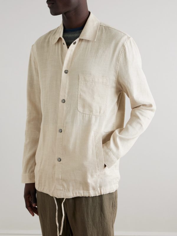 Diego Linen and Cotton-Blend Coach Jacket - FR Diego Linen and Cotton-Blend Coach Jacket - FR